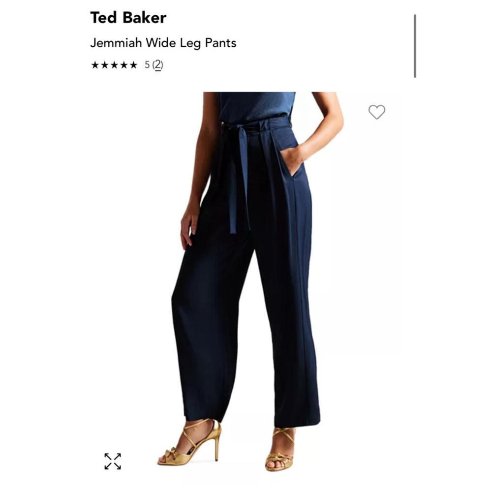 TED BAKER NWT women’s navy blue jemmiah wide leg trousers